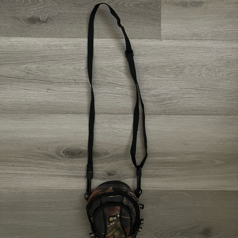 Men's Black and Brown Crossbody Bag